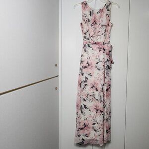 R&K Sleeveless Floral Maxi Dress Women's Size 4P
